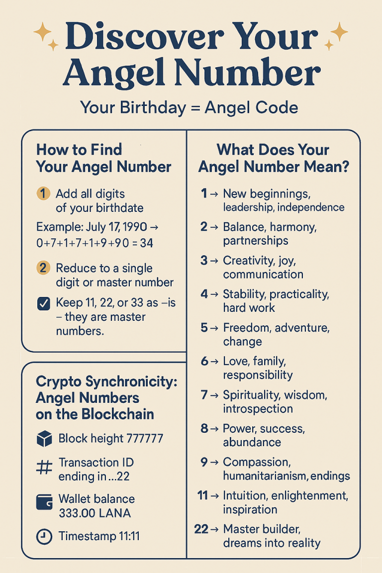 Discover Your Angel Number: Your Birthday = Angel Code – LanaCoin.net